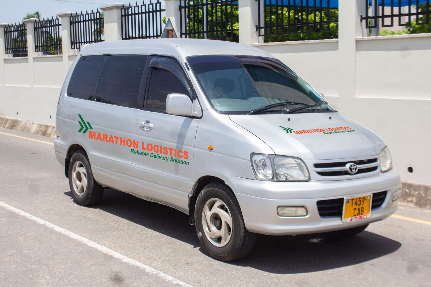A Marathon Logistics branded van